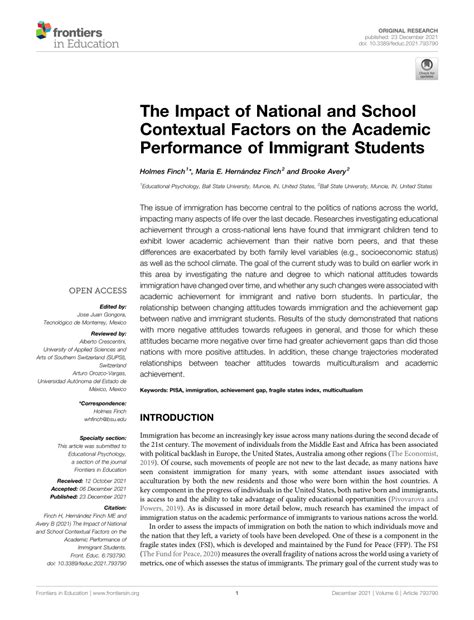 The Impact of National and School Contextual Factors on the 